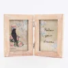 Sass & Belle Doppel Bilderrahmen Mangoholz weiß 26x18,5cm