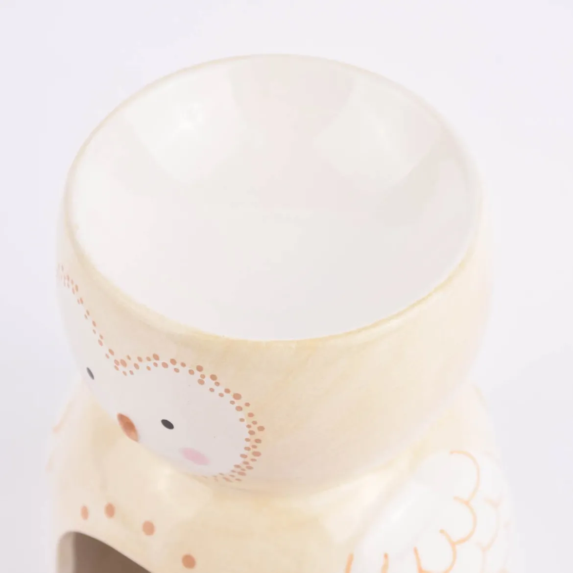 Sass & Belle Duftlampe Eule Olivia Dolomite creme weiß braun 10,5x13,5cm