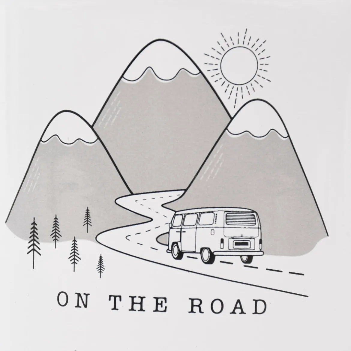 Sass & Belle Emaille Tasse On the Road weiß schwarz 250ml