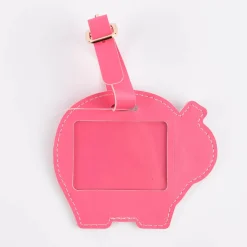 Sass & Belle Gepäckanhänger Elefant pink grau 9,5x13cm