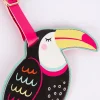 Sass & Belle Gepäckanhänger Tukan schwarz pink bunt 14x17cm