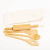 Sass & Belle Kinder-Backset Bambus 4-teilig – mit Aufbewahrungsbeutel aus Baumwolle