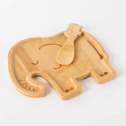 Sass & Belle Kinder Löffel Elefant 3 Stück Bambus 3,5x12,5cm