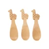 Sass & Belle Kinder Löffel Giraffe 3 Stück Bambus 3,5x12,5cm