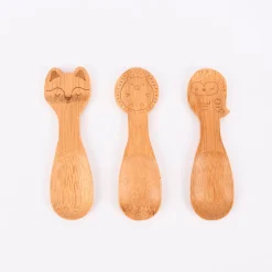 Sass & Belle Kinder Löffel Waldfreunde 3 Stück Bambus 3,5x12,5cm
