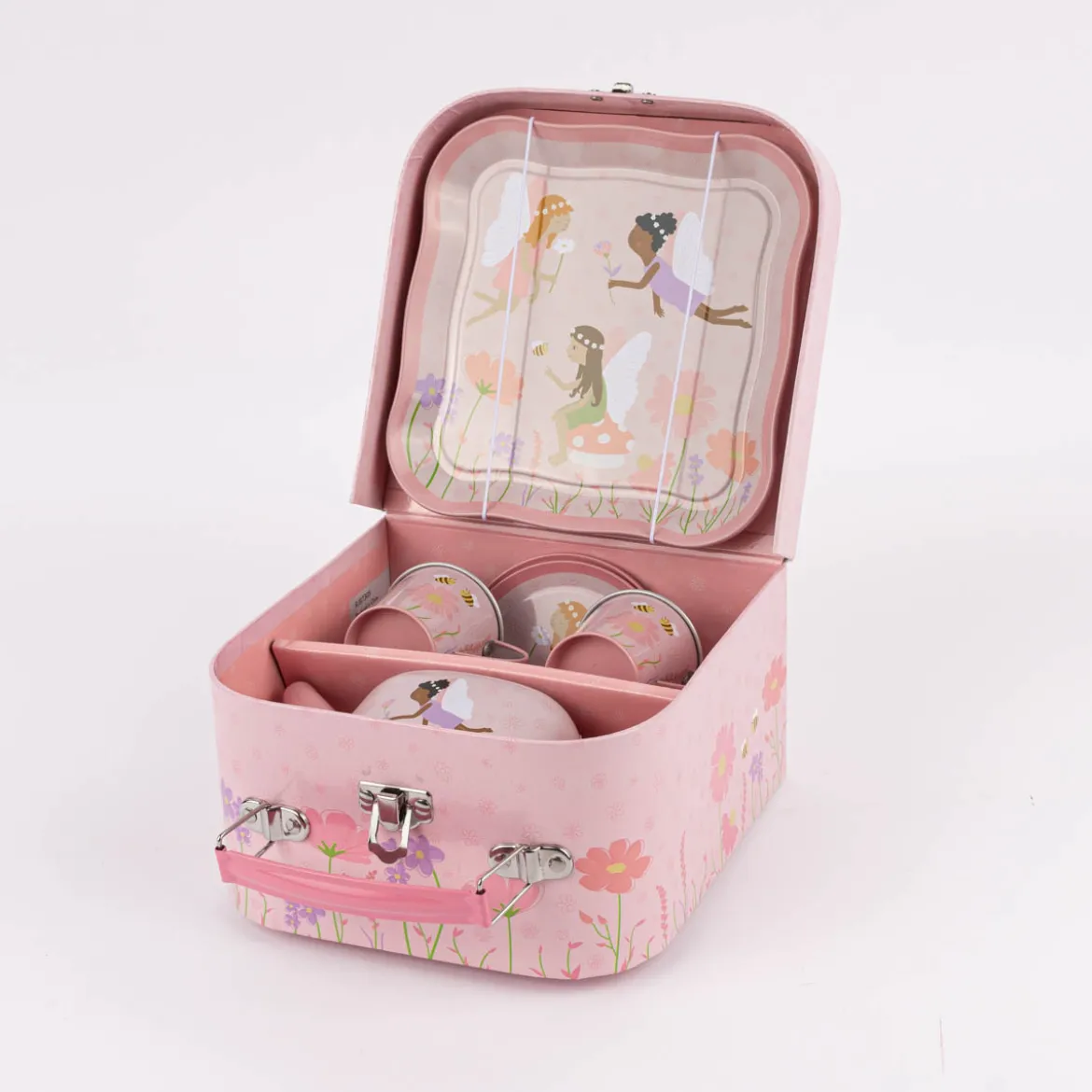 Sass & Belle Kinder-Teeset Feen rosa bunt 7-teilig 17,5x17,5x9,5cm