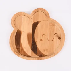 Sass & Belle Kinder Teller Biene Bambus 20,5x16cm