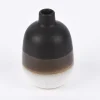 Sass & Belle kleine Vase Mojave glasiert Steinzeug schwarz braun weiß 7,5x11,5cm