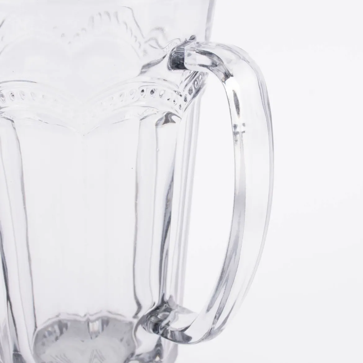 Sass & Belle Krug Glas Punkte grau transparent 20x18cm