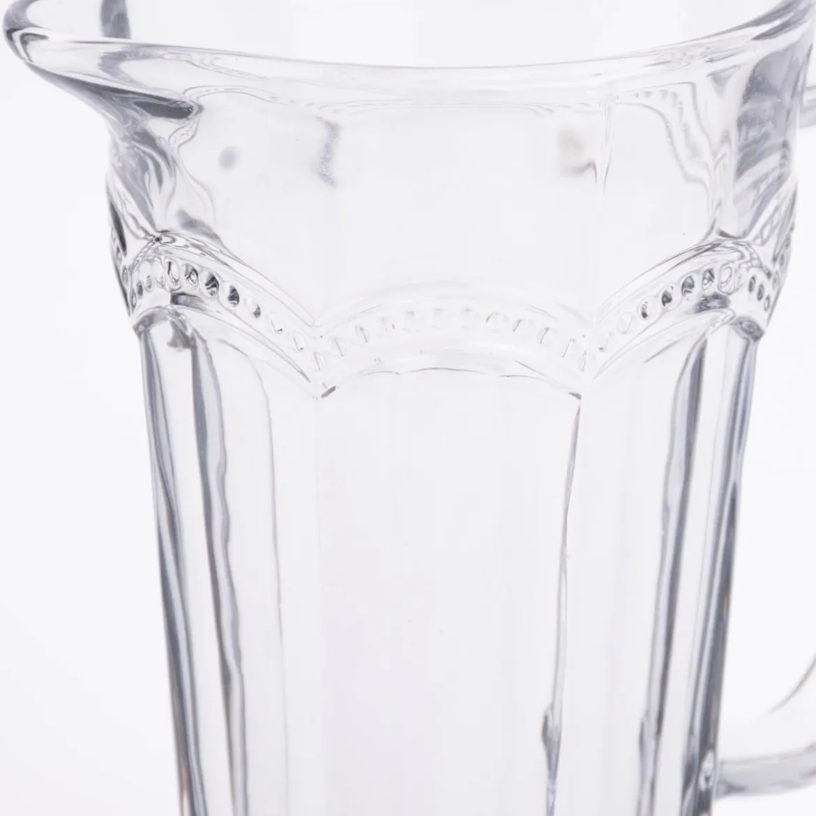 Sass & Belle Krug Glas Punkte grau transparent 20x18cm