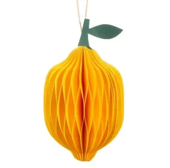 Sass & Belle Lemon Honeycomb Dekohänger Zitrone aus Wabenpapier gelb 6x8,5cm