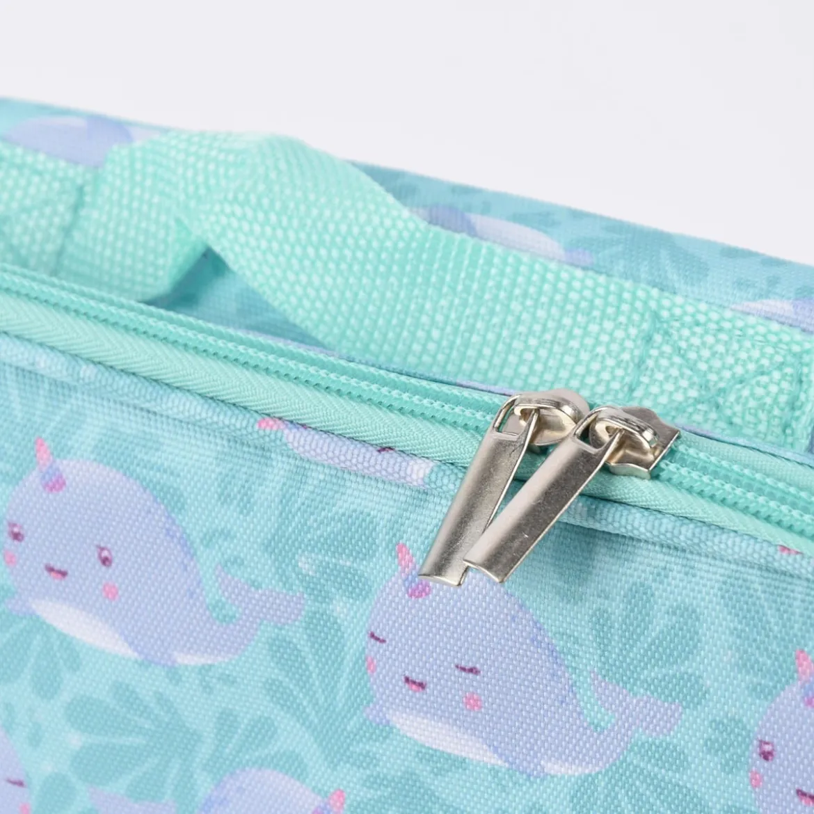 Sass & Belle Lunchbag Alma Narwal türkis grau 25x8x20cm