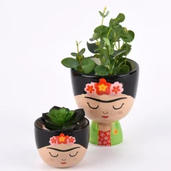 Sass & Belle mini Pflanztopf Frida Kahlo® 9x7cmm