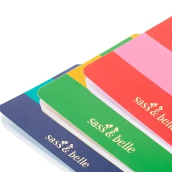 Sass & Belle Notizbuch liniert Bright Ideas DIN A5 rot grün oder blau