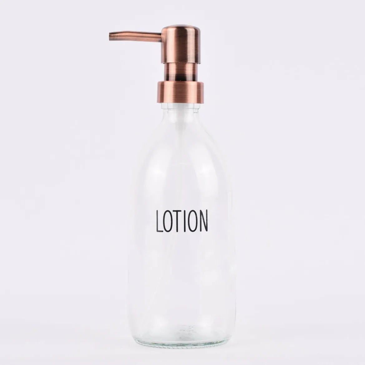 Sass & Belle Pumpflasche Badezimmer Glas klar rosegold 10x22,5cm verschiedene Varianten