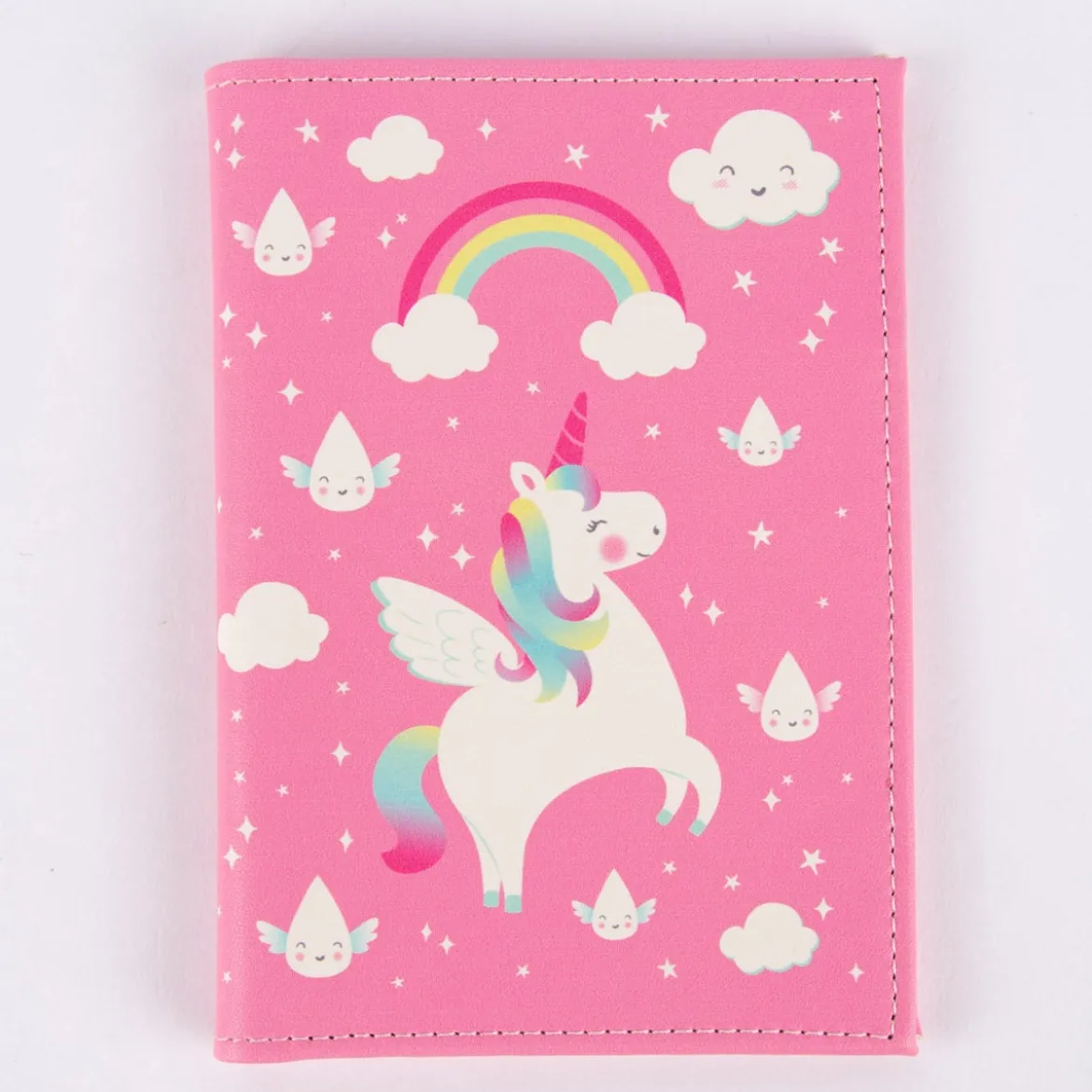 Sass & Belle Reisepassetui Einhorn rosa bunt 10,5x14cm
