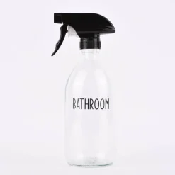Sass & Belle Sprühflasche mit Aufschrift Glas klar schwarz 9x22,5cm verschiedene Varianten