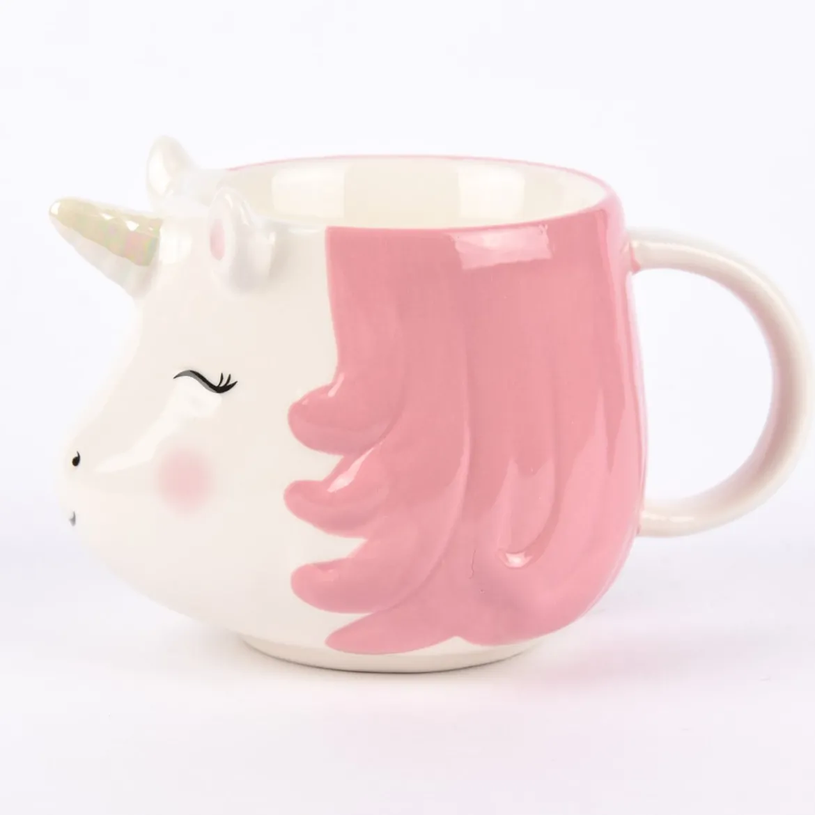 Sass & Belle Tasse Einhornlady mit rosa Haaren Porzellan 16x10x9,5cm