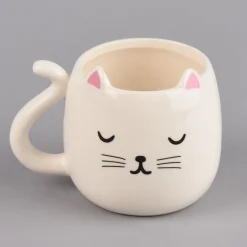 Sass & Belle Tasse Katze Ohren und Schwanz weiß 15x9x10cm