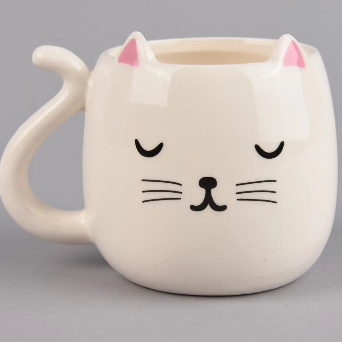Sass & Belle Tasse Katze Ohren und Schwanz weiß 15x9x10cm
