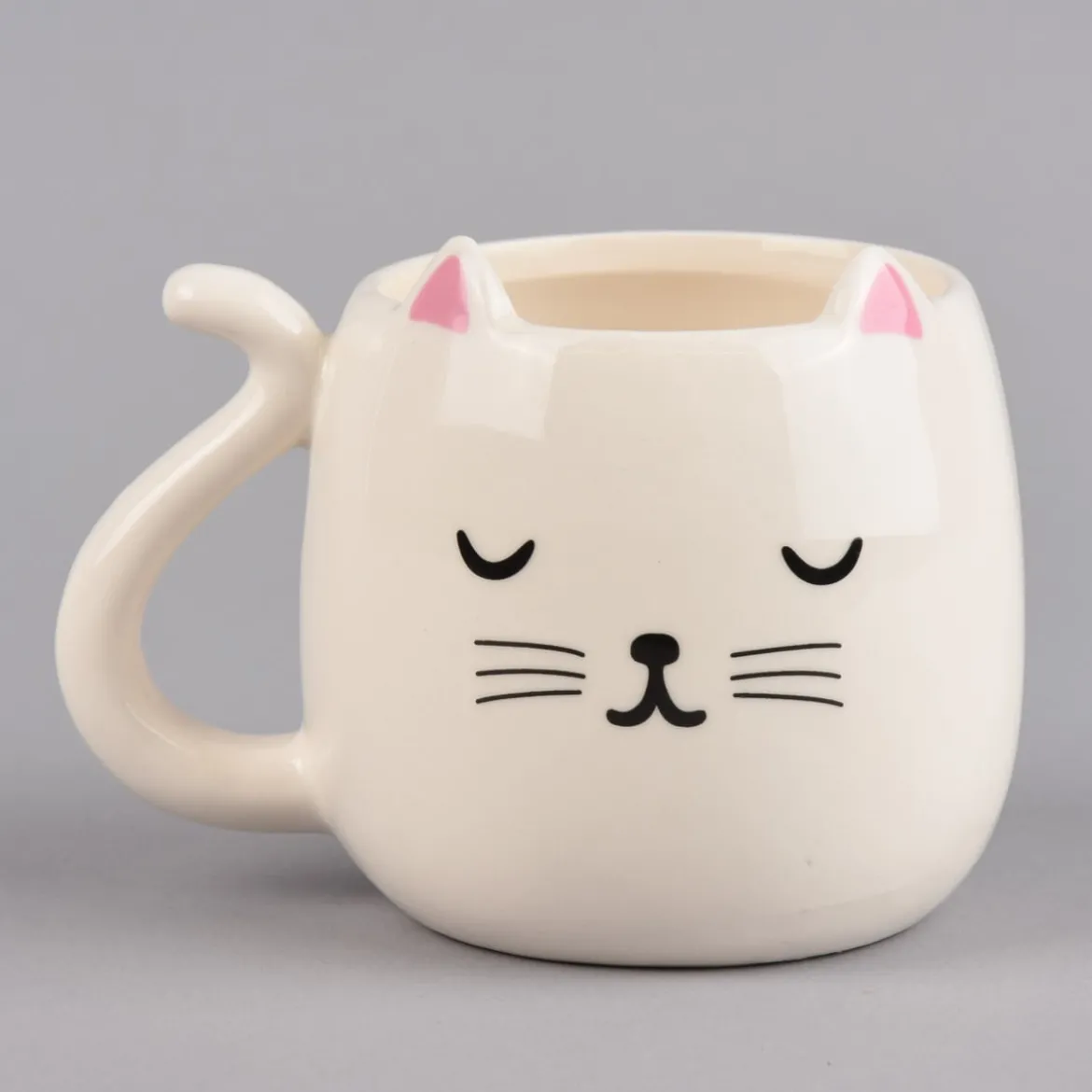 Sass & Belle Tasse Katze Ohren und Schwanz weiß 15x9x10cm