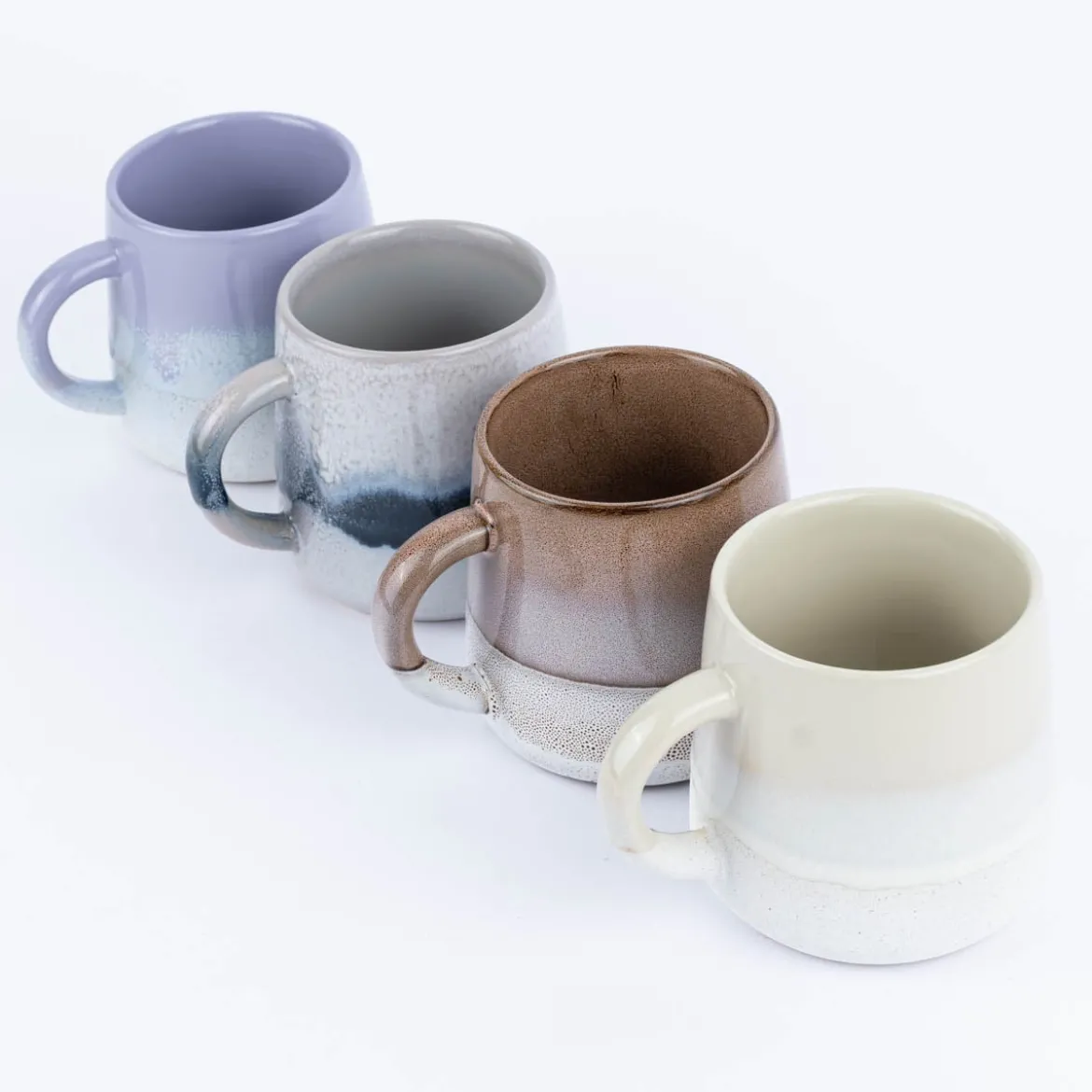 Sass & Belle Tasse Mojave glasiert Steinzeug braun weiß 350ml