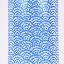 Sass & Belle Trinkflasche aus Glas mit Infuser Wellenmuster klar blau 400ml