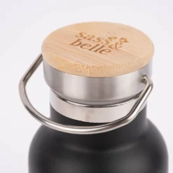 Sass & Belle Trinkflasche mit Schraubverschluss Out of Office Edelstahl schwarz weiß 500ml