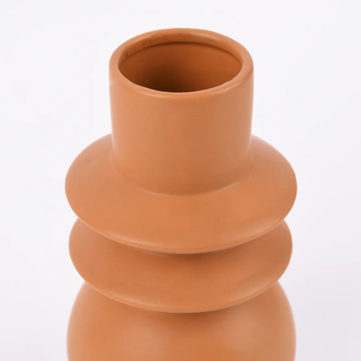 Sass & Belle Vase abstrakt matt Terrakotta 21x10,5x10,5cm