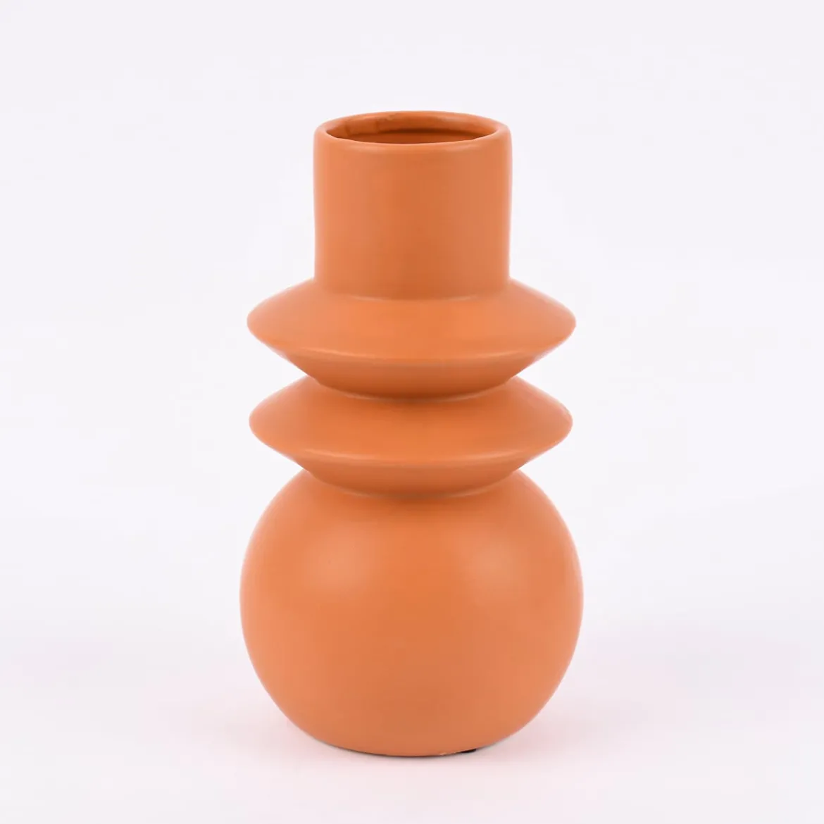 Sass & Belle Vase abstrakt matt Terrakotta 21x10,5x10,5cm