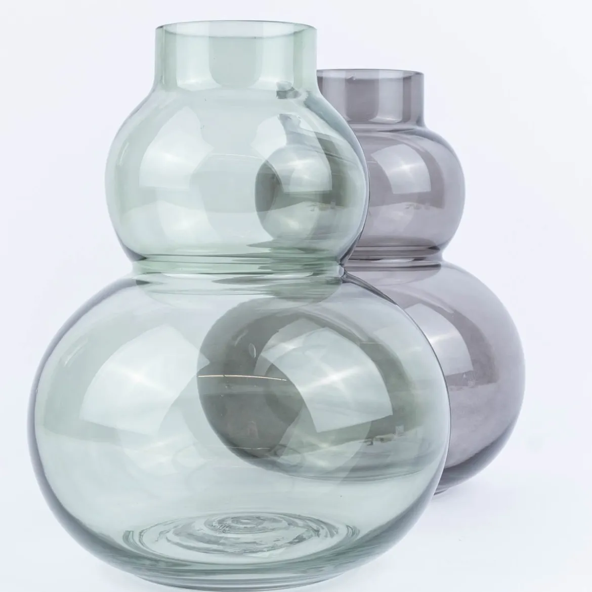 Sass & Belle Vase doppelbauchig Pebble grau 25,5x19cm