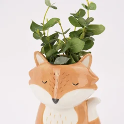 Sass & Belle Vase Fuchs orange weiß 19x8cm