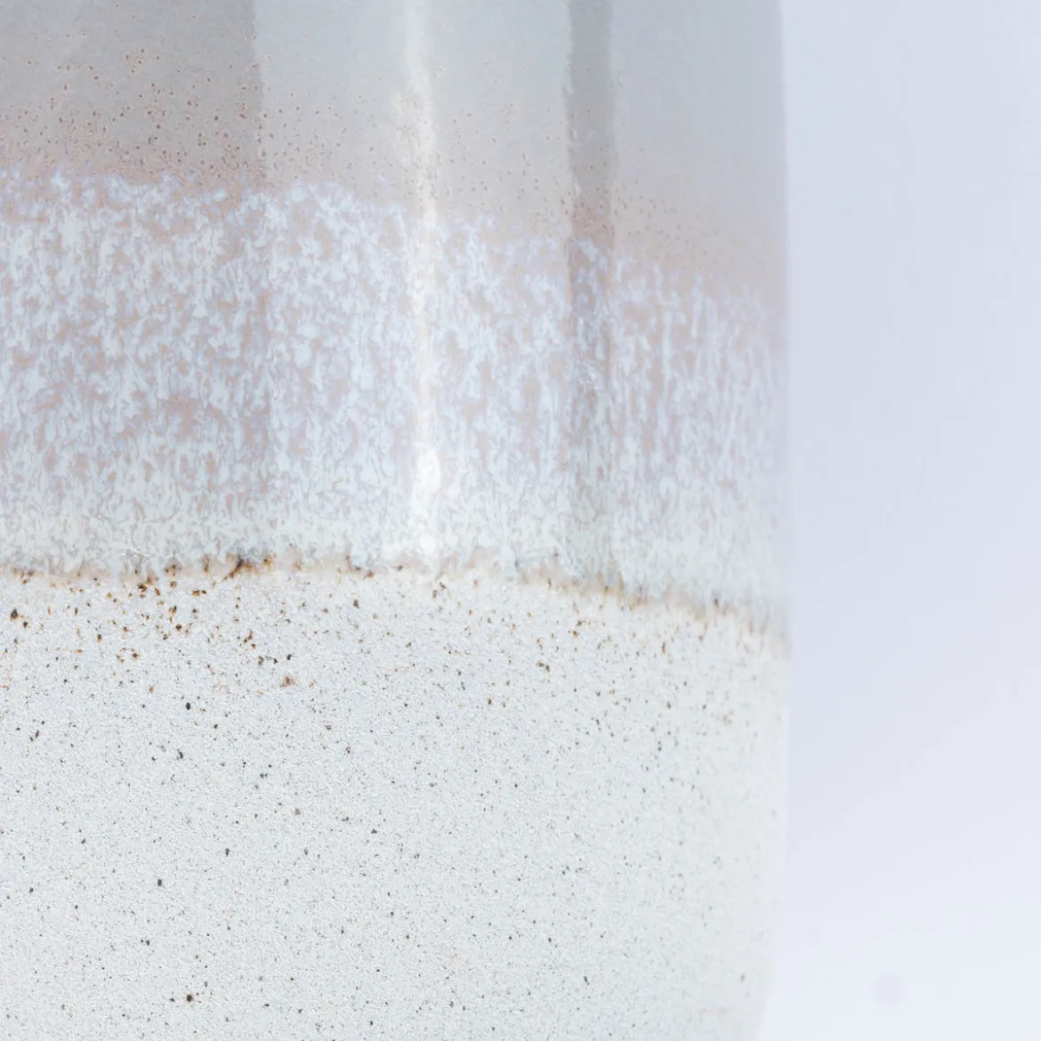 Sass & Belle Vase Mojave glasiert Steinzeug grau weiß 23x10,5cm