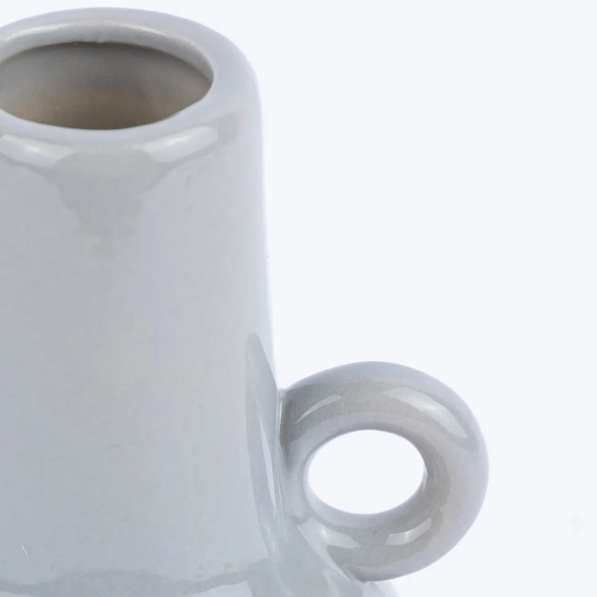 Sass & Belle Vase Mojave glasiert Steinzeug grau weiß 23x10,5cm
