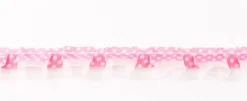 Satinband mit Organza und Punkten rosa 1,9cm