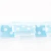 Satinband mit Organza und Punkten hellblau 1,9cm