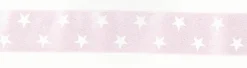 Satinband Zierband rosa Sterne Breite: 2,5cm