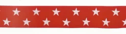 Satinband Zierband rot Sterne Breite: 2,5cm