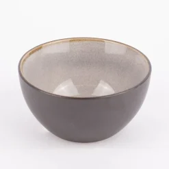 Schale Bowl klein reactive glaze reaktive Glasur hellgrau 12x6cm (DxH)