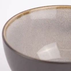 Schale Bowl klein reactive glaze reaktive Glasur hellgrau 12x6cm (DxH)