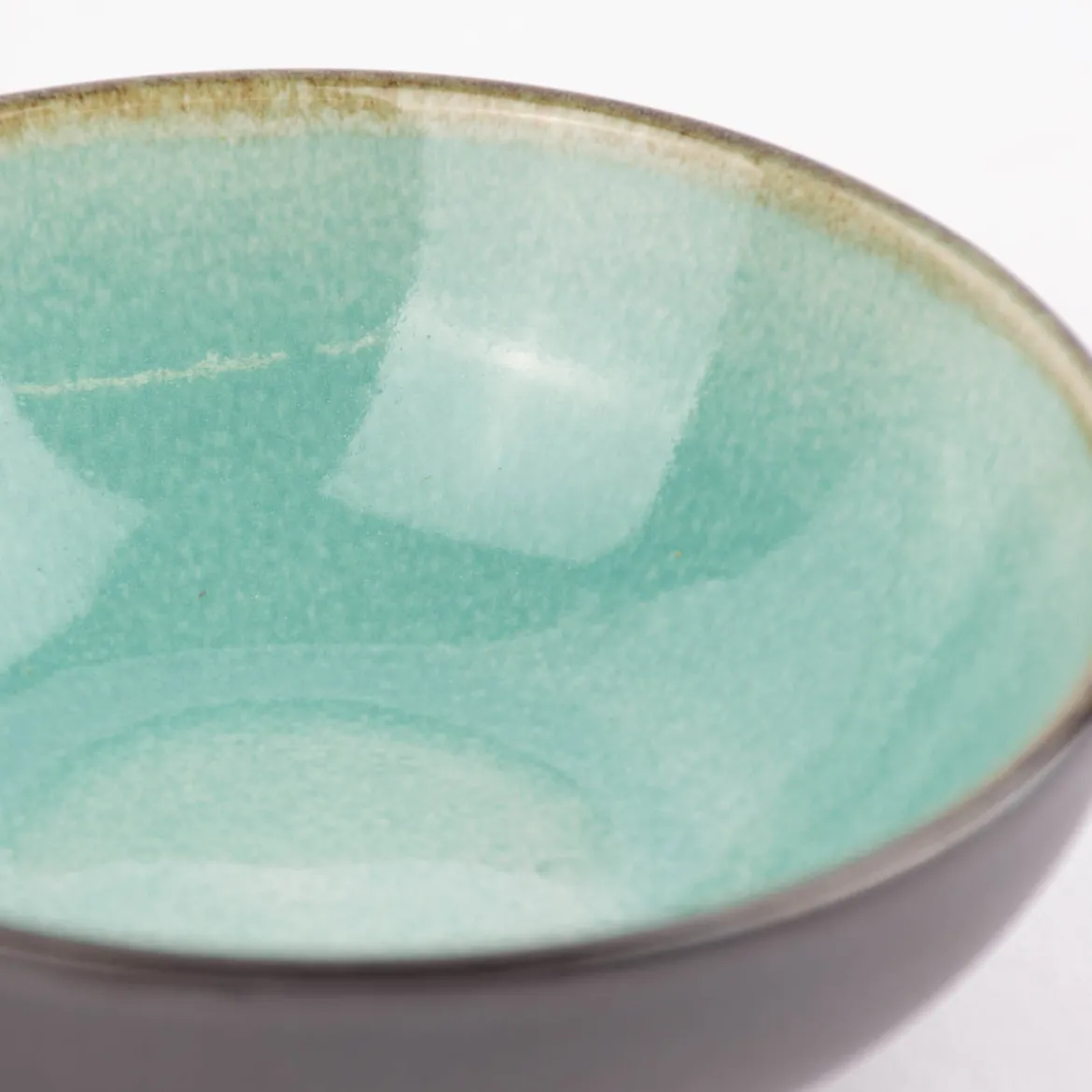 Schale Bowl mini reactive glaze reaktive Glasur türkis 12x4cm (DxH)