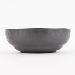 Schale Bowl mit gewelltem Rand reactive glaze reaktive Glasur hellgrau 17,5x6,5cm