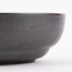 Schale Bowl mit gewelltem Rand reactive glaze reaktive Glasur hellgrau 17,5x6,5cm