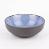 Schale Bowl mit gewelltem Rand reactive glaze reaktive Glasur blau 17,5x6,5cm