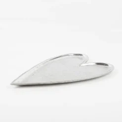 Schale Herz aus Aluminium lebensmittelecht handgearbeitet 18x30cm von Boltze