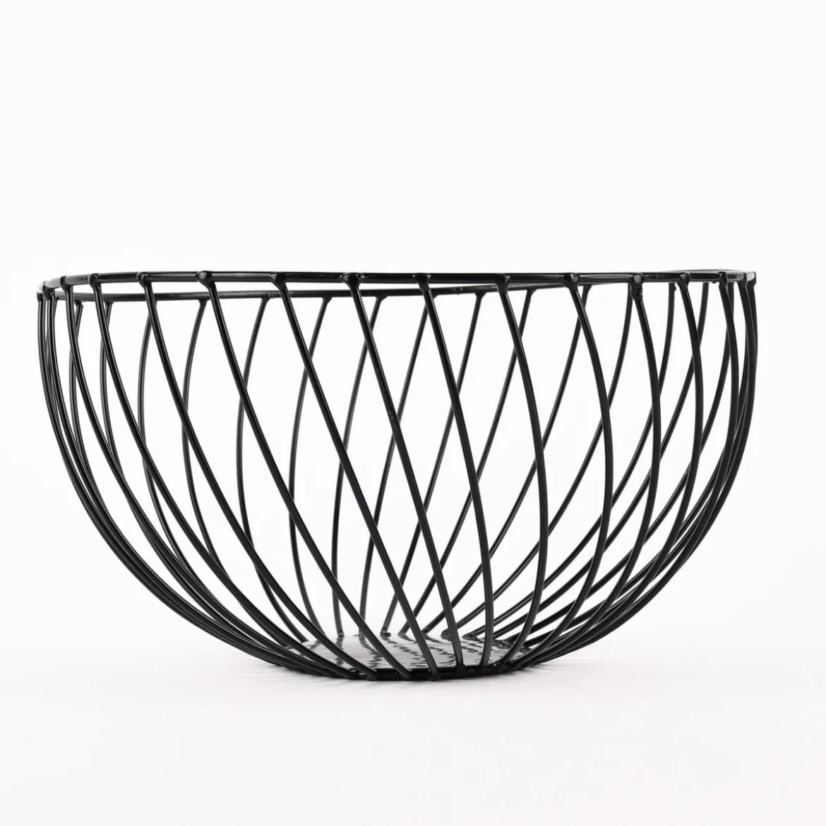Schale Obstschale Dekoschale Metall Draht schwarz 25x13cm