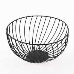 Schale Obstschale Dekoschale Metall Draht schwarz 25x13cm