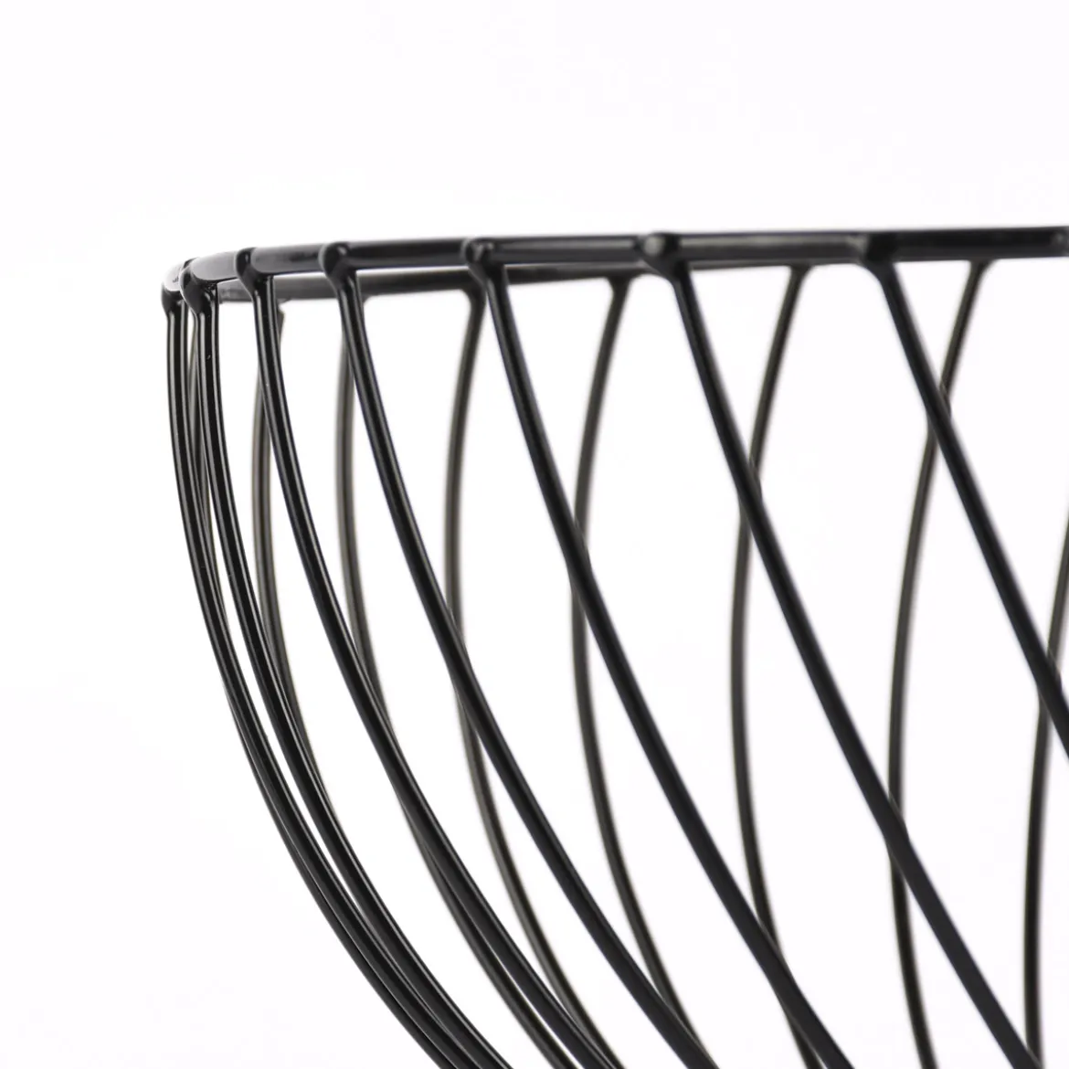 Schale Obstschale Dekoschale Metall Draht schwarz 25x13cm