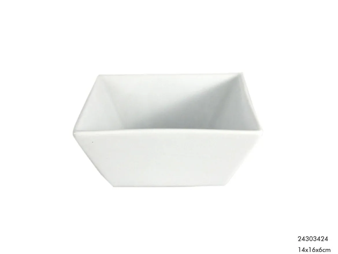 Schale Porzellan weiß 14x14x6cm