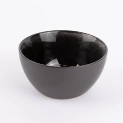 Schale reactive glaze reaktive Glasur Zakynthos schwarz 14x7,5cm